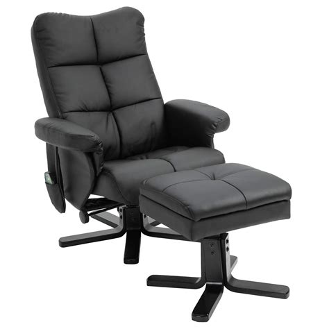 Buy Mecor Massage Recliner Chair Wottoman Faux Leather Swivel