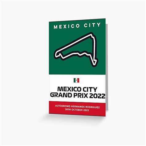 Mexico City Grand Prix F1 2022 Poster Greeting Card For Sale By