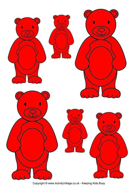 Teddy Bear Sorting Red