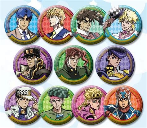 Jojos Bizarre Adventure Character Buttons Anime Pins Cosplayftw