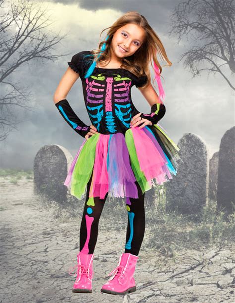 Girls Skeleton Costume Ar
