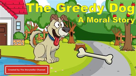 The Greedy Dog English Story For Kids Aesops Fable Moral Stories