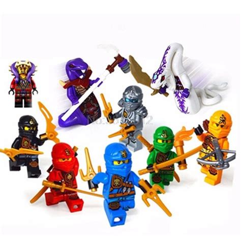 1ps Ninja Legoing Ninjagoing Heroes Kai Jay Cole Zane Nya Lloyd Motorcycle With Weapons Toy