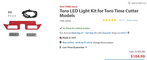 Toro Zero Turn Lights Tractorbynet