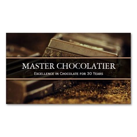 Photo Of Dark Chocolate Chocolatier Business Card