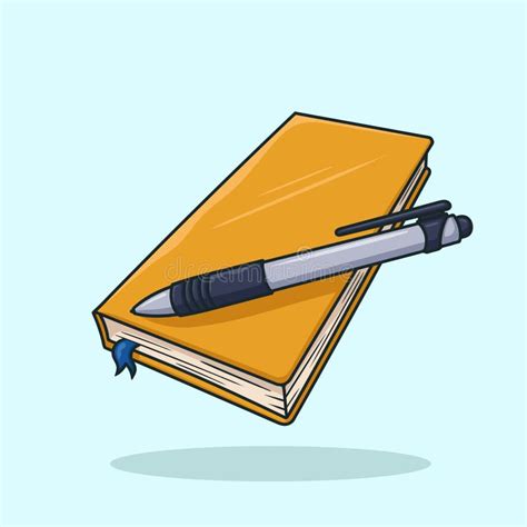 Book And Pen Cartoon Vector Stock Vector Illustration Of Isolated
