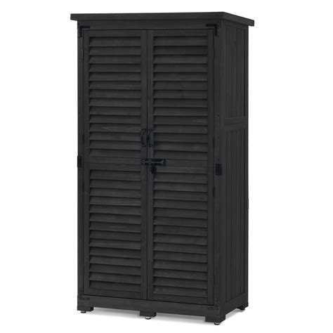 Mcombo 63 Wood Outdoor Storage Cabinet Garden Storage Shed With