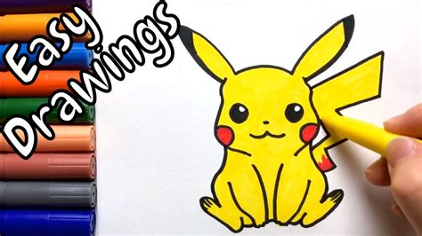 Easy Drawings How To Draw Cute Pikachu Color And Draw