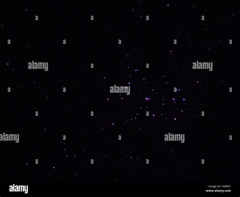 Night Sky Stars Pink Pleiades Stock Photo Alamy