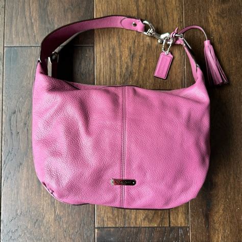Coach Bags Coach Avery Leather Small Hobo Handbag In Purplemauve