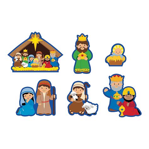 Nativity Scene Cutouts Printables This Is A Very Complete Set
