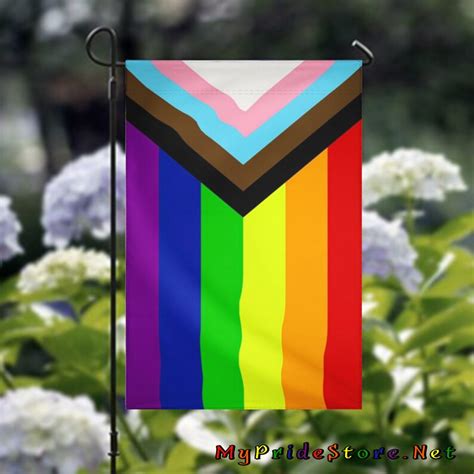 Progress Pride Lgbtq Garden Flag Etsy