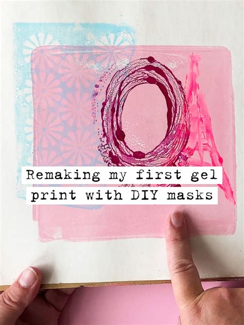 Remaking My First Gel Print With Diy Masks And Stencils By Marsha Valk