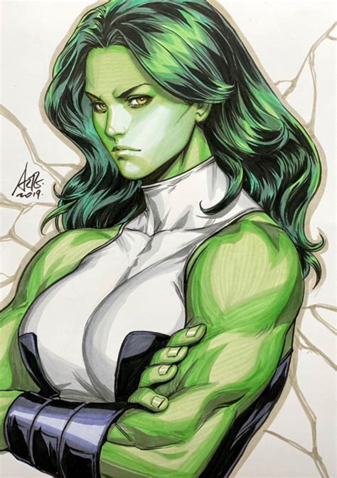 She Hulk By Artgerm Stanley Lau Comic Book Rooms Comic Book Artwork Comic Book Artists