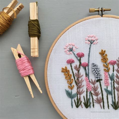 Spring Meadow Hand Embroidery Pattern Digital Download And Other