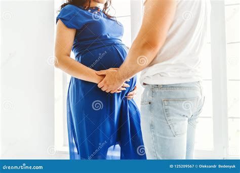 cute pregnant woman with her happy husband stock image image of mother belly 125209567