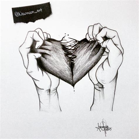 Broken Heart Drawing Pic Drawing Art Ideas
