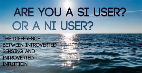 Are You A Si User Or A Ni User The Difference Between Introverted
