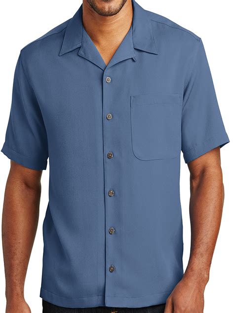 Buy Cool Shirts - Upscale Mens Camp Shirt - Blue, 3XL - Walmart.com 