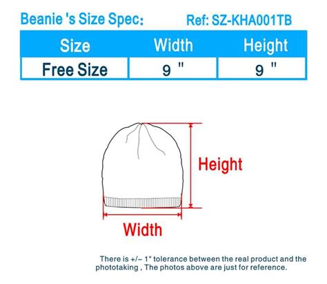 Beanie Hat Size Guide Standard Knit Hat Sizes Beanie Hat Beanie
