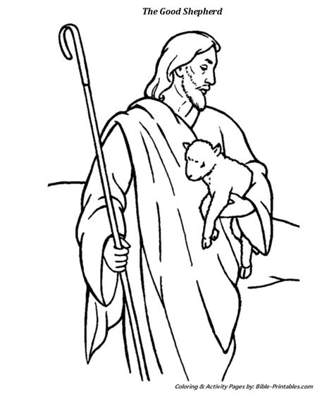 The Parable of The Good Shepherd 1 | Bible coloring pages, Jesus coloring pages, The good shepherd