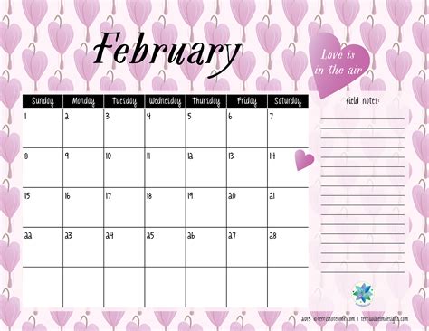 february  calendar cute