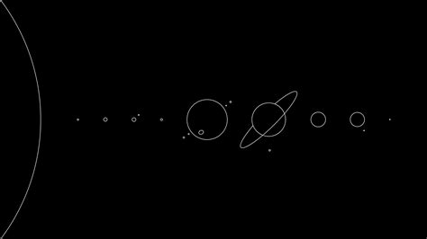 Minimalistic Solar System To Scale Pluto Included 1920×1080 Hd
