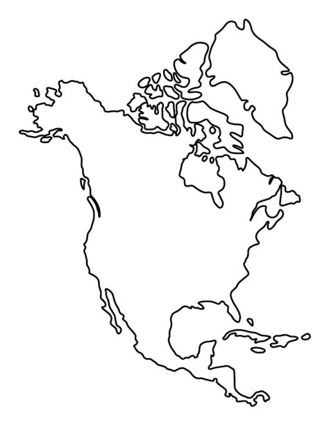 Printable North America Template