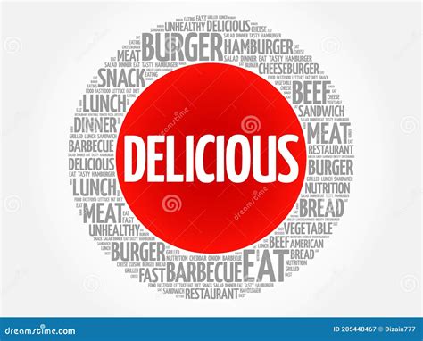 Delicious Word Cloud Stock Illustration Illustration Of Fastfood