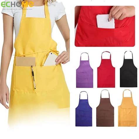 Echome Apron With Pocket Cooking For Women Men Kitchen Sleeveless Cleaning Waterproof