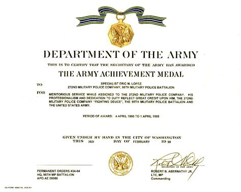 Certificate Of Achievement Army Template Best Creative Template Design
