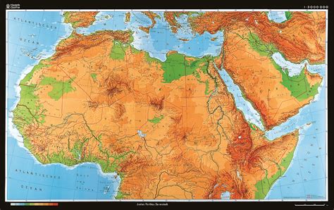 Northern Africa Physical Map The Map Shop