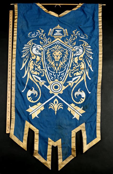 Lot # 465: Alliance Lion Banner with Metal Rod - Price Estimate: