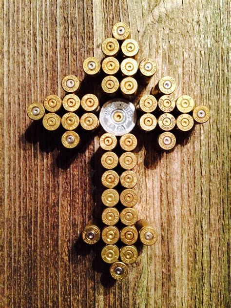 Bullet Casing Cross Upcycle Of Fence Wood Diy Crafts Bullet