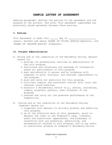 Agreement Examples 20 Templates In Pdf Examples
