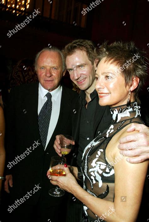 Anthony Hopkins Ralph Fiennes Francesca Annis Editorial Stock Photo
