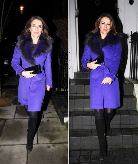 Violet Vixen Liz Hurley Wows In Purple As She Joins The Royals Jake