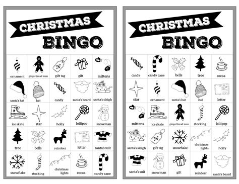 40 Printable Christmas Bingo Cards Prefilled With Num