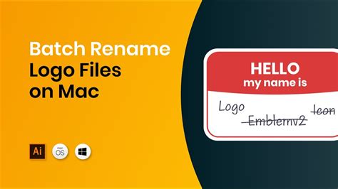 How To Batch Rename Logo Files On A Mac Youtube
