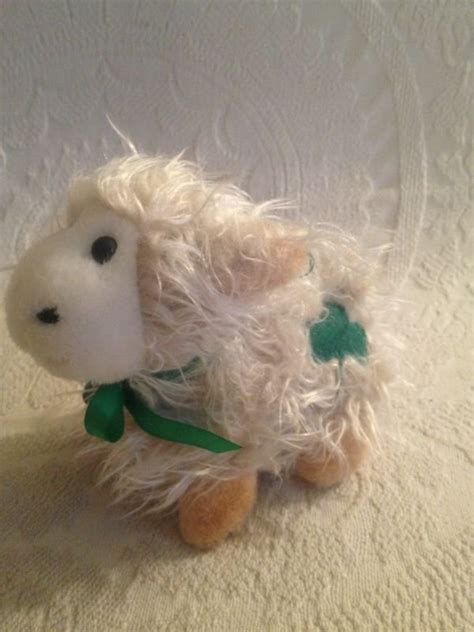 Allied 6 Ireland Shamrock Plush Stuffed Shaggy Sheep Lamb Dublin