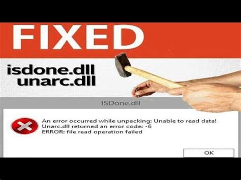 How To Fix Isdone Dll Unarc Dll Error During Game Installations Youtube