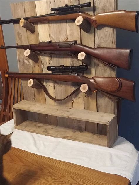 Purchasing a gun cabinet can be quite expensive, so to help the diy enthusiast however, you may want to consider putting a lock or safety mechanism on the table for safety purposes. Pin on Palletium WoodWorks on Etsy