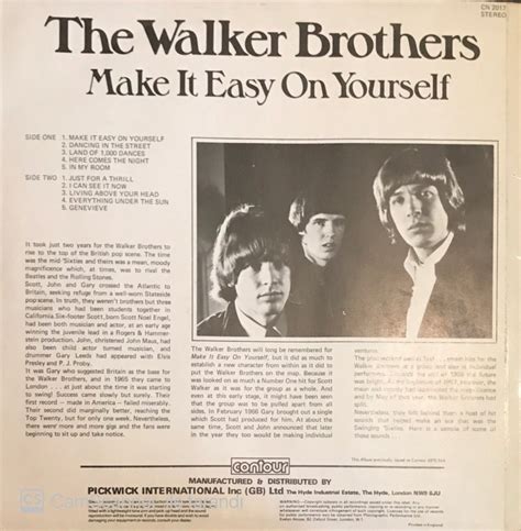 The Walker Brothers Make It Easy On Yourself Lp Plak Satın Al