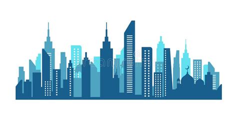 City Skyline New York Vector Stock Vector Illustration Of Empire