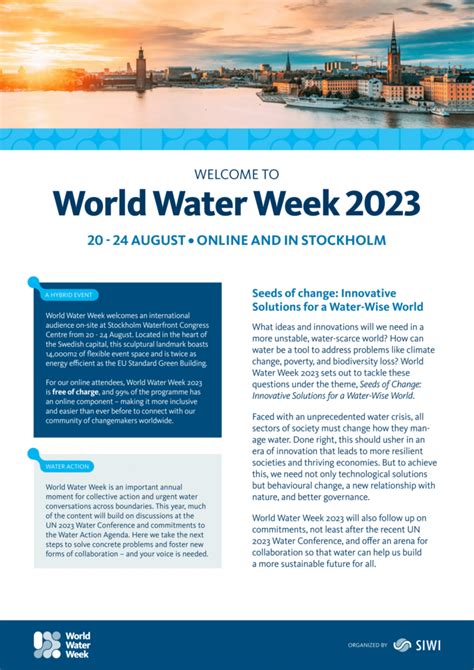 Explore World Water Week 2023