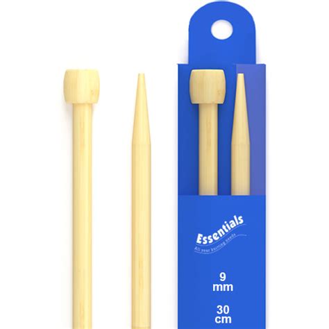 Bamboo Knitting Pins 30cm 9mm Whitecroft Essentials Lydney Ltd