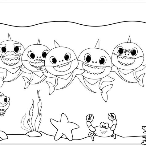 Dibujos De Baby Shark Para Colorear