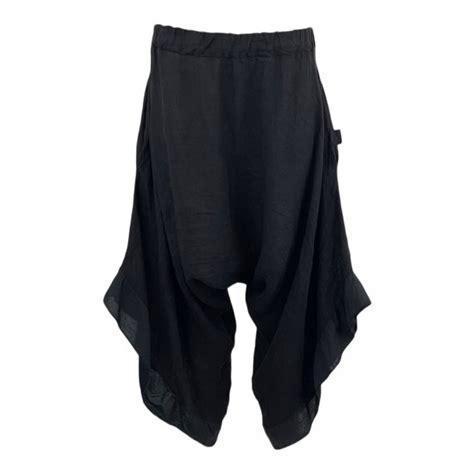 Boho Baggy Hør Pants Black Bukser Shorts Skovbjerg Collection