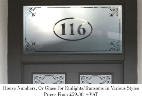 Glass House Numbers Fanlights In 2023 Etched Glass Door House