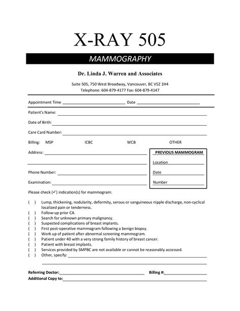 X Ray 505 Mammography Form Juno Emr Support Portal